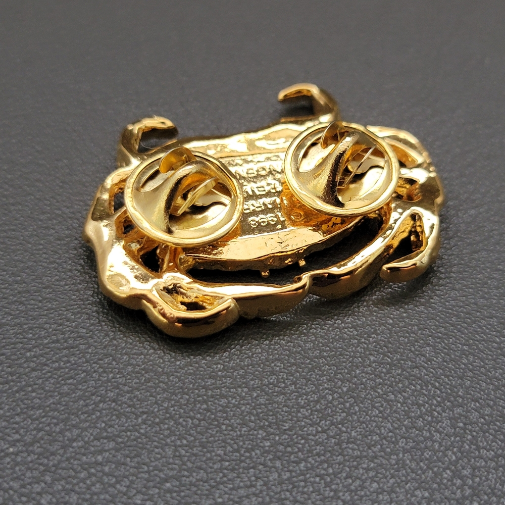 1998 GG Harris Dungeness Crab Brooch – 24K Gold Electroplated Fine Pewter Pin - Picture 4 of 6